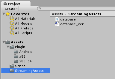 Unity SQLite StreamingAssets